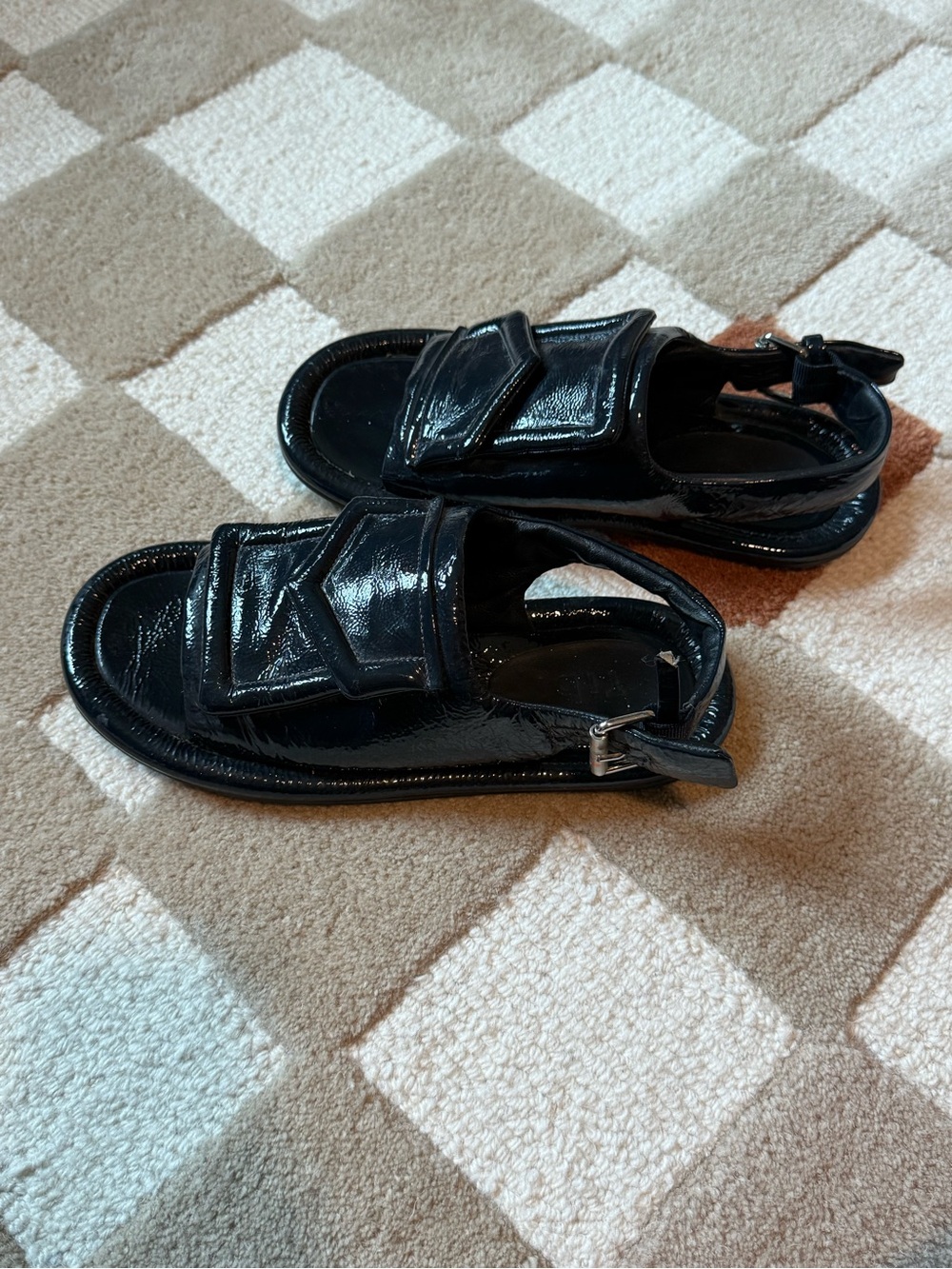 Tibi Slingback Beryen Naplack Sandal
